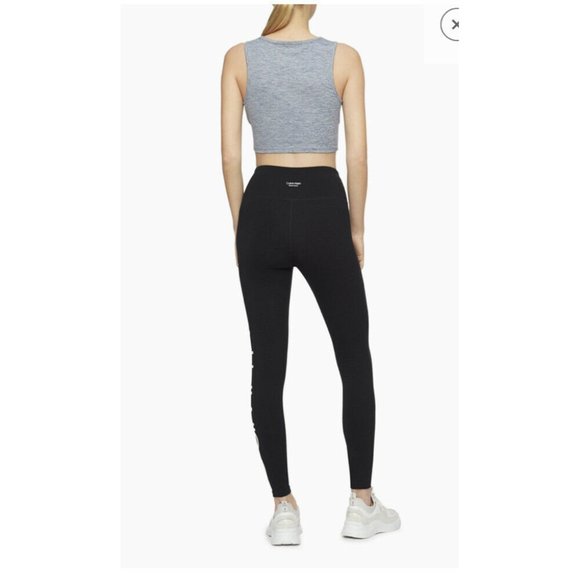 calvin klein leggings black full logo small - Picture 2 of 4